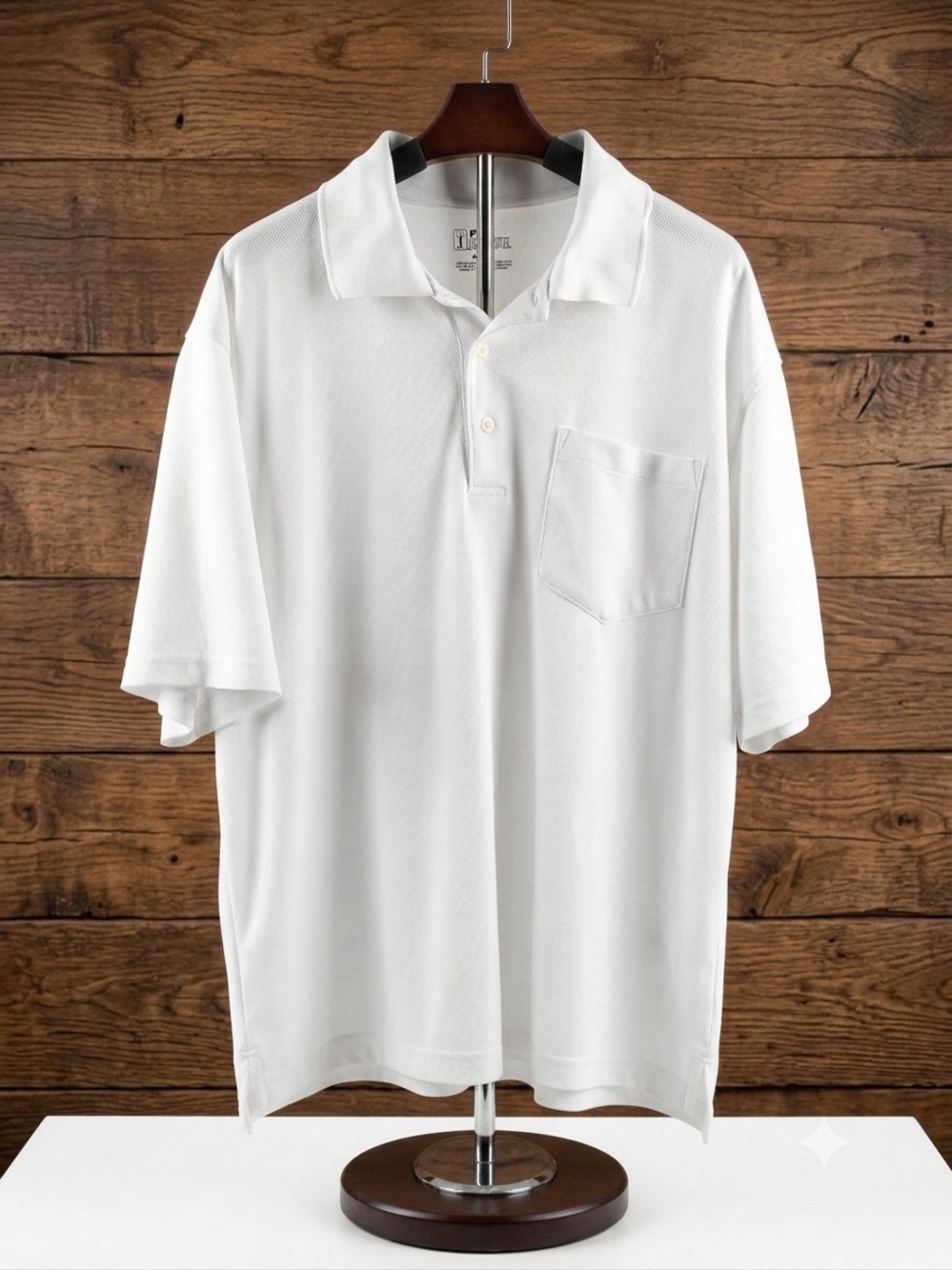 PGA Tour White Men’s Polo with Chest Pocket
Golfers